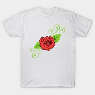 Red rose design T-Shirt